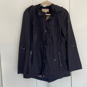 Michael Kors navy rain jacket